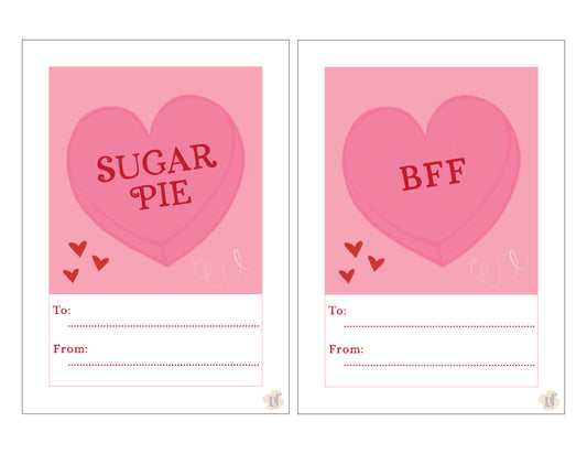 Kids Candy Heart Valentine’s Day Cards